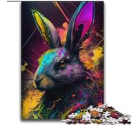 Puzzles pour Adultes 2000 pièces Puzzle Lapin de Pâques coloré Aide Le Cerveau à exercer Jouets addictifs pour cultiver la Patience Décoration Parfaite 70x100cm