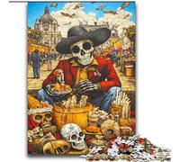 Puzzles pour Adultes 2000 pièces Puzzle Style Mexicain Crâne pour Les 14 Ans et Plus Jeux Amusants Activités Amusantes à la Maison, Cadeaux d'anniversaire, Cadeaux de Voyage 70x100cm