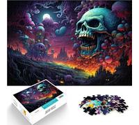 Puzzles pour Adultes 2000 pièces Puzzles Crâne de l'enfer Illustration Chaque pièce est Unique - Jeu Familial Stimulant et Amusant 27,56 po x 39,37 po