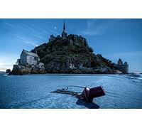 Puzzles pour Adultes 2000 pièces Puzzles pour Adultes Idées Cadeaux Nature, Nuit, France, Île, Mont Saint Michel 70x100CM