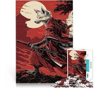 Puzzles pour Adultes 2000 pièces Samouraï Renard Blanc Jeu Familial Anti-Stress Défi Difficile décoration Murale 70x100cm