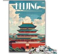 Puzzles pour Adultes 2000 pièces, Splendeur de Pékin, défi Difficile et Anti-Stress, avec Affiche et fiche de Questions-réponses Assorties, 70x100cm