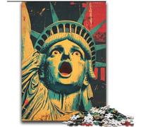 Puzzles pour Adultes 2000 pièces Statue de la Liberté Abstraite Jeu Stimulant Jouets à Offrir en Cadeau pour Toute la Famille à partir de 14 Ans 70x100cm