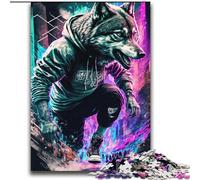 Puzzles pour Adultes 2000 pièces Street Wolf Décoration Murale Artistique et idée Cadeau d'anniversaire pour Amis, Bureau à Domicile 70x100cm