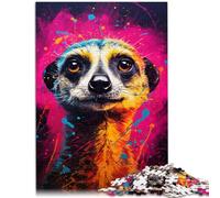 Puzzles pour Adultes 2000 pièces Suricate coloré Soulagement du Stress 27,56 po x 39,37 po Interaction Parent-Enfant pour Adolescent Âge 14 Ans et Plus