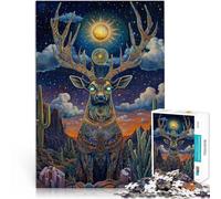 Puzzles pour Adultes 2000 pièces “Totem du cerf” Fait de Papier，pour Les 14 Ans et Plus pour Une soirée de Jeux et de Divertissement en Famille Jeu de Noël Cadeaux pour Femmes。Taille：70x100cm