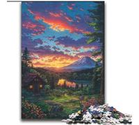 Puzzles pour Adultes 2000 pièces Village de Montagne Difficile au Coucher du Soleil, à partir de 14 Ans Superbe Jeu de Conception Superbe Jeu de Conception Superbe Cadeau 70 x 100 cm