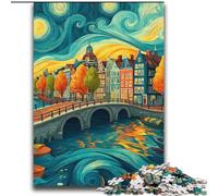 Puzzles pour Adultes 2000 pièces Ville sous Le Ciel Nocturne Soulagement du Stress Défi Difficile Décoration d'intérieur Unique et Cadeaux 70x100cm