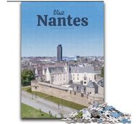 Puzzles pour Adultes 2000 pièces Visite de Nantes, à partir de 14 Ans Jeu Stimulant à Offrir en Famille et Entre Amis 70x100cm