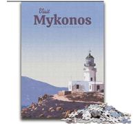 Puzzles pour Adultes 2000 pièces Visitez Mykonos, Jouets éducatifs et éducatifs, Jeux familiaux, Anniversaires et Cadeaux Uniques 70x100cm