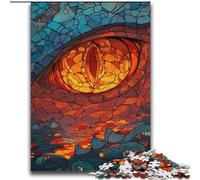 Puzzles pour Adultes 2000 pièces Vitrail Œil de Dragon Aide Le Cerveau à exercer Jouets addictifs pour cultiver la Patience Interaction Parent-Enfant 70x100cm
