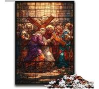 Puzzles pour Adultes 2000 pièces Vitrail Jésus pour 14 Ans et Plus Jeux éducatifs pour Adultes et Adolescents Œuvre d'art Cadeau 70x100cm