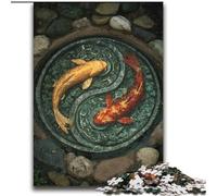 Puzzles pour Adultes 2000 pièces Yin Yang Koi Aidez Le Cerveau à exercer des Jouets addictifs pour cultiver la Patience Décoration Parfaite 70x100cm