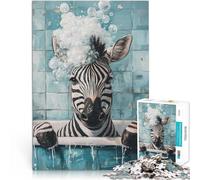 Puzzles pour Adultes 2000 pièces Zèbre dans Un Bain moussant pour Le Jeu éducatif Challenge Toy Cadeau Amusant 70x100cm