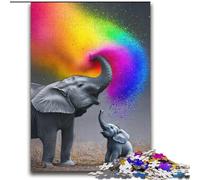 Puzzles pour Adultes 2000 Puzzles Arc-en-Ciel Fumée Éléphant Aide Le Cerveau à exercer Jouets addictifs pour cultiver la Patience Décoration Parfaite 70x100cm