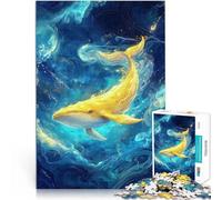 Puzzles pour Adultes 2000 Puzzles Baleine d'or des abysses Fabriqué en Carton pour Les 14 Ans et Plus Entraînez Votre Cerveau et Vos Mains Cadeaux de Jeux de Noël。Taille：70x100cm/27.5x39.3pouce
