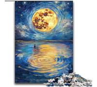 Puzzles pour Adultes 2000 Puzzles Lapin sous la Lune pour 14+ Jeu de défi Unique Jeux de Famille Cadeaux d'anniversaire de Noël 70x100cm
