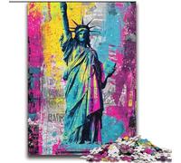 Puzzles pour Adultes 2000 Puzzles Statue de la Liberté Jeu de réflexion Décoration Murale Cadeaux d'anniversaire et de Noël Uniques 70x100cm