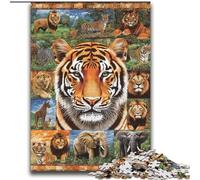 Puzzles pour Adultes 2000 Puzzles Tigre Collage Jeu de réflexion Décoration Murale Cadeaux d'anniversaire et de Noël Uniques 70x100cm