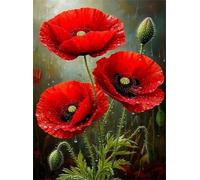 Puzzles pour Adultes 30 pièces Puzzles pour Adultes Jeu éducatif Challenge Toy 30 Puzzle Amusants en Famille (Coquelicot Rouge des Jours de Pluie)