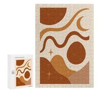 Puzzles pour Adultes 300 PCS Abstract Celestial Landscape - Surreal Night Sky and Dreamy Nature Wall Art Puzzles pour Adultes Jeux De Famille Cadeaux pour Femmes Défi Éducatif 300 PCS