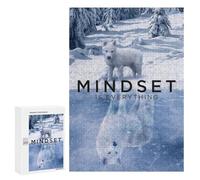 Puzzles pour Adultes 300 PCS Arctic Wolf Mindset Puzzle pour Adultes Jeu Manuel Décoration Murale Activités Amusantes À La Maison 300 PCS