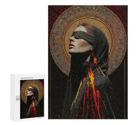 Puzzles pour Adultes 300 PCS Blindfolded Mystic Art Print Puzzle pour Adolescents Assemblage De Motifs Interaction Parent-Enfant Jeu Au Design Attrayant 300 PCS