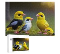 Puzzles pour Adultes 300 PCS Brightly Colored Birds on Moss Puzzles pour Adolescents, Jeux De Réflexion, Décoration Murale, Cadeaux De Noël Et d'anniversaire 300 PCS