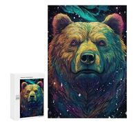 Puzzles pour Adultes 300 PCS Colorful Bear Illustration Puzzle pour Adolescents Assemblage De Motifs Interaction Parent-Enfant Jeu Au Design Attrayant 300 PCS