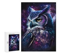 Puzzles pour Adultes 300 PCS Cosmic Owl Art Print-9 Puzzle pour Adolescents Assemblage De Motifs Interaction Parent-Enfant Jeu Au Design Attrayant 300 PCS