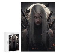 Puzzles pour Adultes 300 PCS Dark Fantasy Warrior Artwork -1 Puzzle pour Adolescents Assemblage De Motifs Interaction Parent-Enfant Jeu Au Design Attrayant 300 PCS