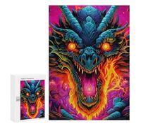 Puzzles pour Adultes 300 PCS Dragon's Fiery Roar -7 Puzzles pour Adolescents, Jeux De Réflexion, Décoration Murale, Cadeaux De Noël Et d'anniversaire 300 PCS