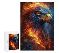 Puzzles pour Adultes 300 PCS Eagle Fire Fantasy Artwork Puzzle pour Adolescents Assemblage De Motifs Interaction Parent-Enfant Jeu Au Design Attrayant 300 PCS