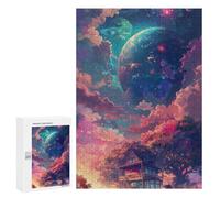 Puzzles pour Adultes 300 PCS Fantasy Cosmic Home Puzzle pour Adolescents Assemblage De Motifs Interaction Parent-Enfant Jeu Au Design Attrayant 300 PCS