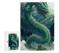 Puzzles pour Adultes 300 PCS Flying Dragon Puzzle pour Adultes Jeu Manuel Décoration Murale Activités Amusantes À La Maison 300 PCS