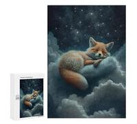 Puzzles pour Adultes 300 PCS Fox Dreams in Clouds -1 Puzzle pour Adultes, Jouet, Décoration Murale, Cadeau pour Femmes, pour Les Jeux 300 PCS