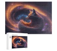 Puzzles pour Adultes 300 PCS Galactic Fox Dreamscape Puzzle pour Adultes, Jouet, Décoration Murale, Cadeau pour Femmes, pour Les Jeux 300 PCS