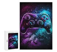 Puzzles pour Adultes 300 PCS Galactic Gaming Controller Art -3 Puzzles pour Adolescents - Anti-Stress - Défi Éducatif - Cadeaux De Noël Et d'anniversaire 300 PCS