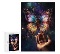 Puzzles pour Adultes 300 PCS Glowing Butterfly Magic Puzzle pour Adolescents Assemblage De Motifs Interaction Parent-Enfant Jeu Au Design Attrayant 300 PCS