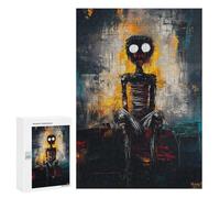Puzzles pour Adultes 300 PCS Haunted Silence - Expressive Abstract Figure Art Puzzles pour Adultes Jeux De Famille Cadeaux pour Femmes Défi Éducatif 300 PCS