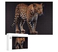 Puzzles pour Adultes 300 PCS Leopard in Shadows Wild Beauty -1 Puzzle pour Adultes, Jouet, Décoration Murale, Cadeau pour Femmes, pour Les Jeux 300 PCS