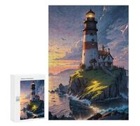 Puzzles pour Adultes 300 PCS Lighthouse Ocean Fantasy Puzzles pour Adolescents, Jouets, Décoration Murale, Motifs À Assembler, Cadeaux pour Les Amis Et La Famille 300 PCS