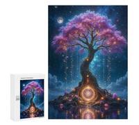 Puzzles pour Adultes 300 PCS Magical Tree of Light Puzzle pour Adultes - Jeux Relaxants - Difficulté : Difficile - Cadeaux pour Les Amis Et La Famille 300 PCS