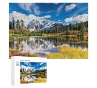 Puzzles pour Adultes 300 PCS Mountain Reflections Nature's Serenity Puzzle Puzzle pour Adultes, Jouet, Décoration Murale, Cadeau pour Femmes, pour Les Jeux 300 PCS