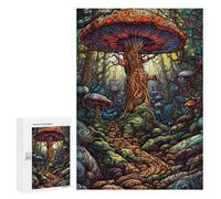 Puzzles pour Adultes 300 PCS Mystical Mushroom Forest-5 Puzzles pour Adolescents, Jeux De Réflexion, Décoration Murale, Cadeaux De Noël Et d'anniversaire 300 PCS