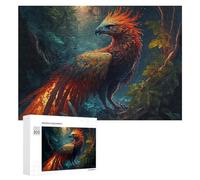 Puzzles pour Adultes 300 PCS Phoenix in The Enchanted Forest Puzzles pour Adolescents, Jeux De Réflexion, Décoration Murale, Cadeaux De Noël Et d'anniversaire 300 PCS