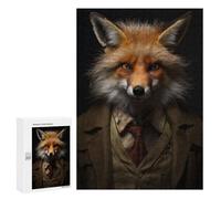 Puzzles pour Adultes 300 PCS Professor Einstein Fox Puzzles pour Adultes Jeux Relaxants Améliorent La Mémoire Cadeaux d'anniversaire Et De Noël Uniques 300 PCS