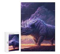 Puzzles pour Adultes 300 PCS Puzzles Art Dream Rhino Puzzles pour Adolescents Jeu Pratique Course De Vitesse Interaction Parent-Enfant 300 PCS