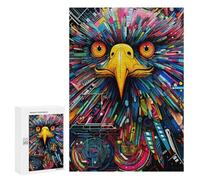 Puzzles pour Adultes 300 PCS Puzzles Colorful Eagle Abstract Art Puzzles pour Adolescents Jeu Manuel Décoration Parfaite Cadeaux d'anniversaire Et Cadeaux Uniques 300 PCS