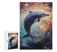 Puzzles pour Adultes 300 PCS Puzzles Cosmic Dolphin Journey-2 Puzzles pour Adolescents Jeu Manuel Décoration Parfaite Cadeaux d'anniversaire Et Cadeaux Uniques 300 PCS